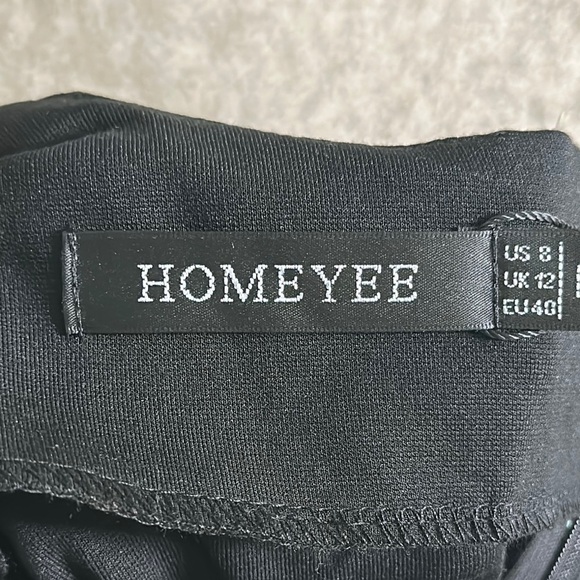 Homeyee Black/White Houndstooth Pattern Dress Size L (8) NWT - Picture 4 of 9